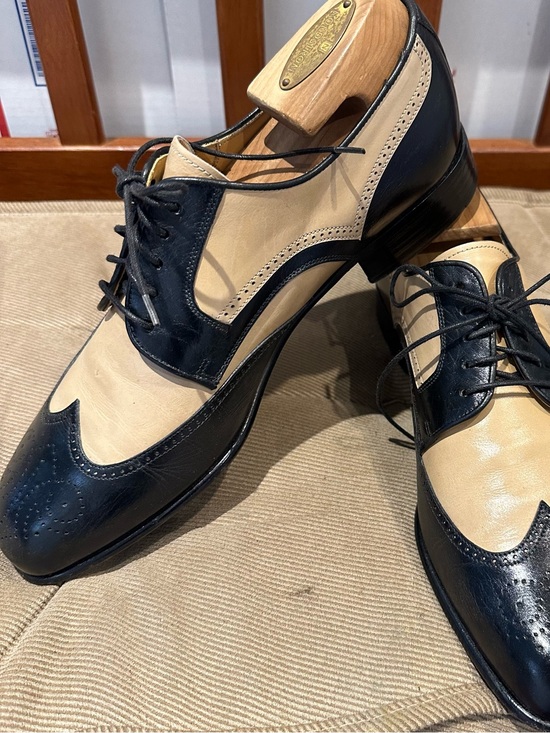 Soulier Other - Soulier’s Men's Two-Tone Black and Cream Wingtip Derby Shoes.